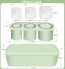Ice Cube Tray for Stanley Cup: 40 Oz Tumbler Ice Mold Silicone - Hollow Cylinder Ice Maker Freezer with Lid and Bin for Water Bottle Whiskey Cocktail