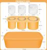 Ice Cube Tray for Stanley Cup: 40 Oz Tumbler Ice Mold Silicone - Hollow Cylinder Ice Maker Freezer with Lid and Bin for Water Bottle Whiskey Cocktail